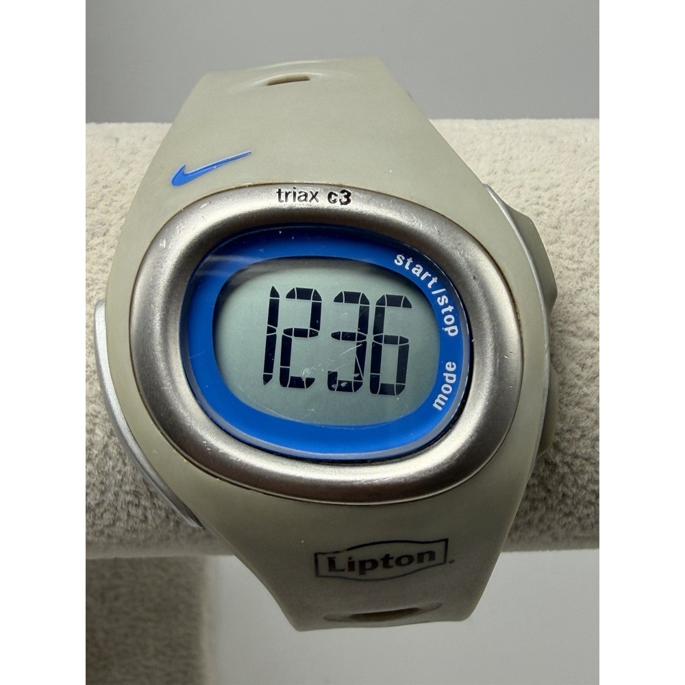 Nike Triax SM0013 Lipton New Battery GrayMens Digital Watch  41MM 8"